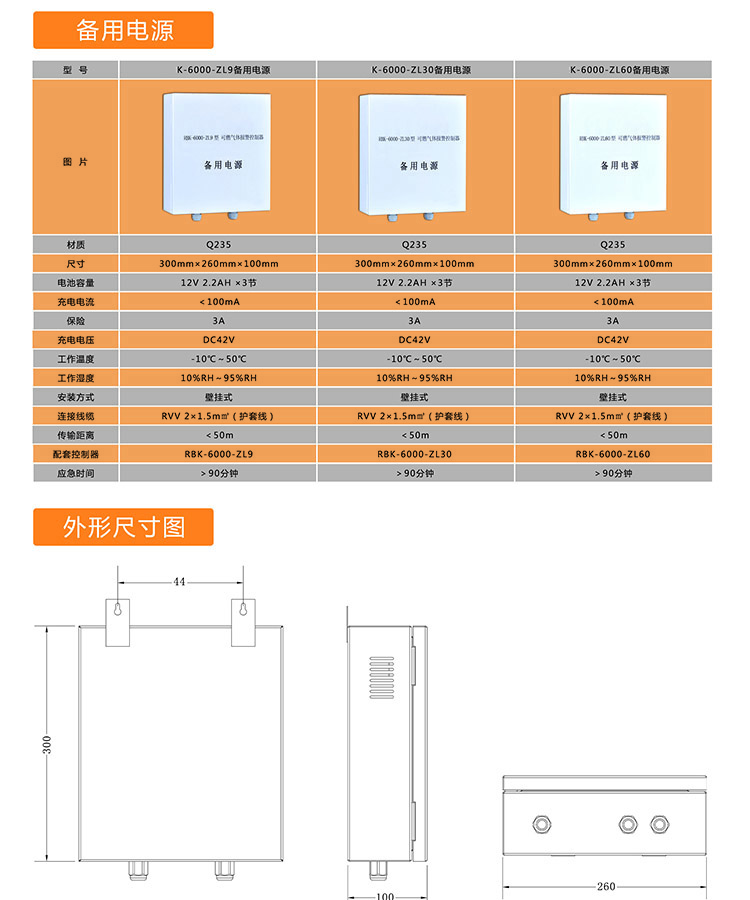 氣體報警器備用電源